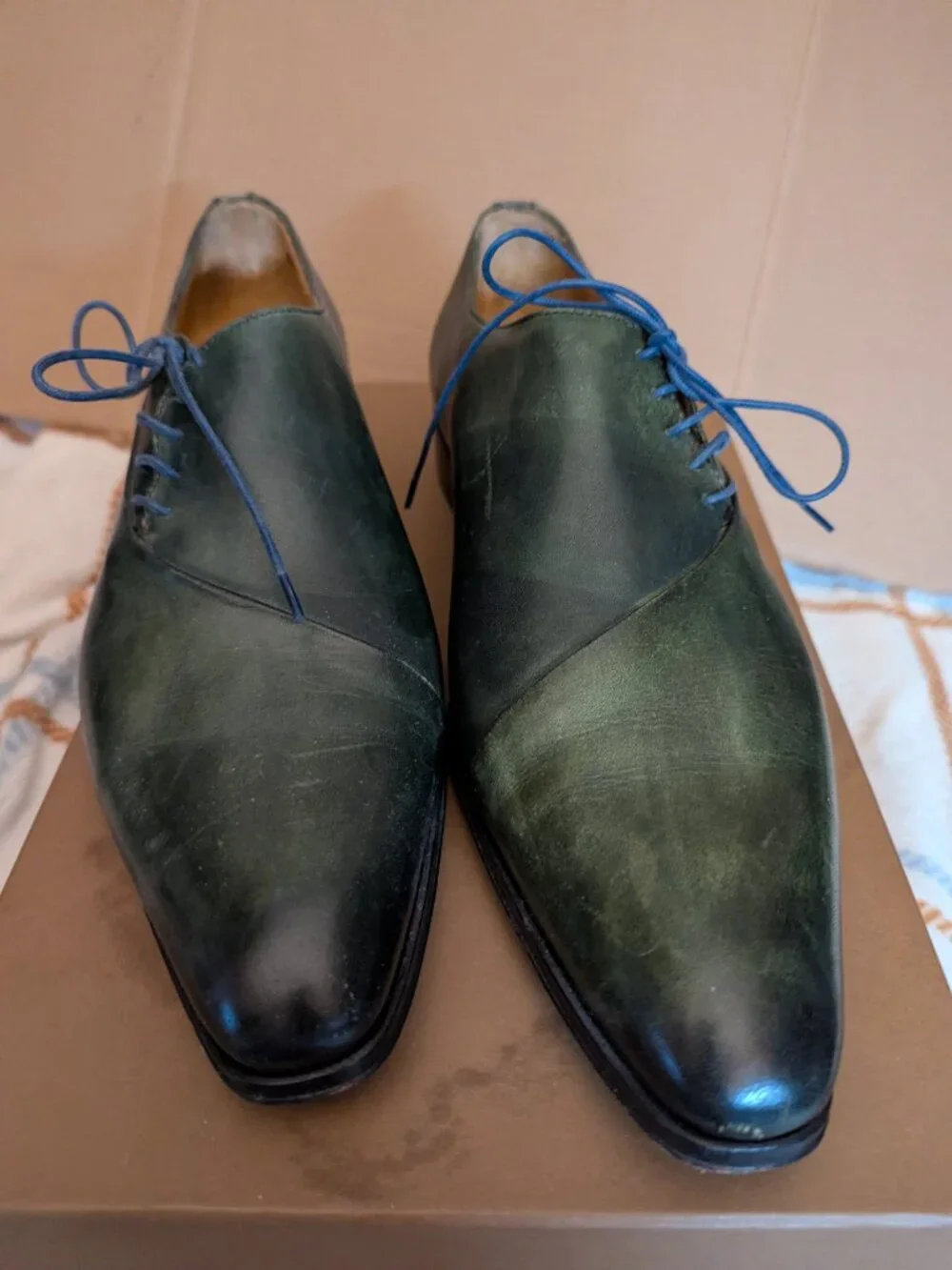 JOSE REAL Oxford Mens dress shoes with a asymmetric/side-slanted lace design